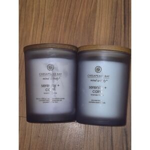 2 Chesapeake Bay Mind & Body Serenity + Calm Lavender Thyme Candles 8.8oz
